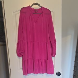 Vince Camuto Pink Tiered Dress Size L